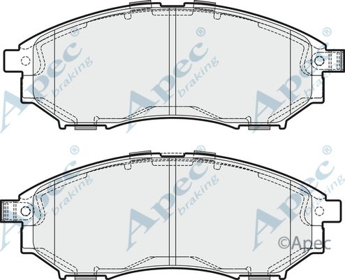 APEC BRAKING Piduriklotsi komplekt,ketaspidur PAD1662